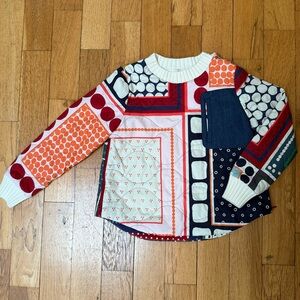 Tia CIBANI sz 7/8 colorful quilted pullover